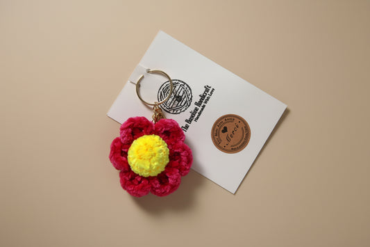Daisy Keychains - Handmade Crochet Accessory