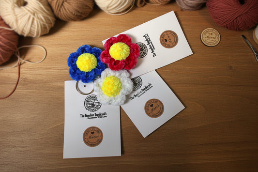 Daisy Keychains - Handmade Crochet Accessory