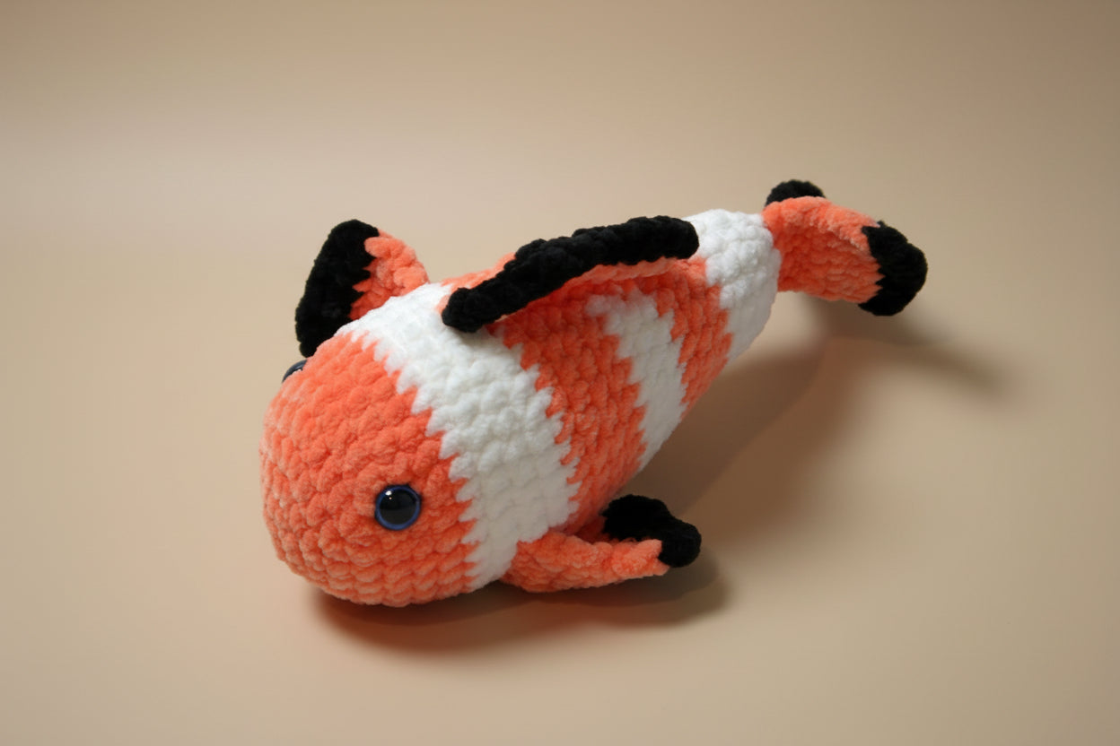 Handmade crochet anemone fish from the marine life collection of the baseline handicraft, crafted in France with love. 