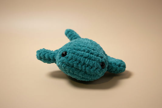 Handmade crochet long tail stingray from the amigurumi collection of the baseline handicraft, crafted in France with love. 