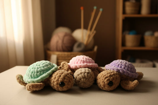 Mini Turtle Plushie - Handmade Amigurumi