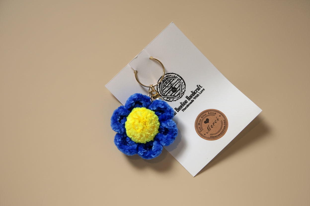 Daisy Keychains - Handmade Crochet Accessory