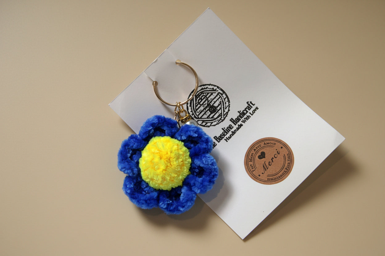 Daisy Keychains - Handmade Crochet Accessory