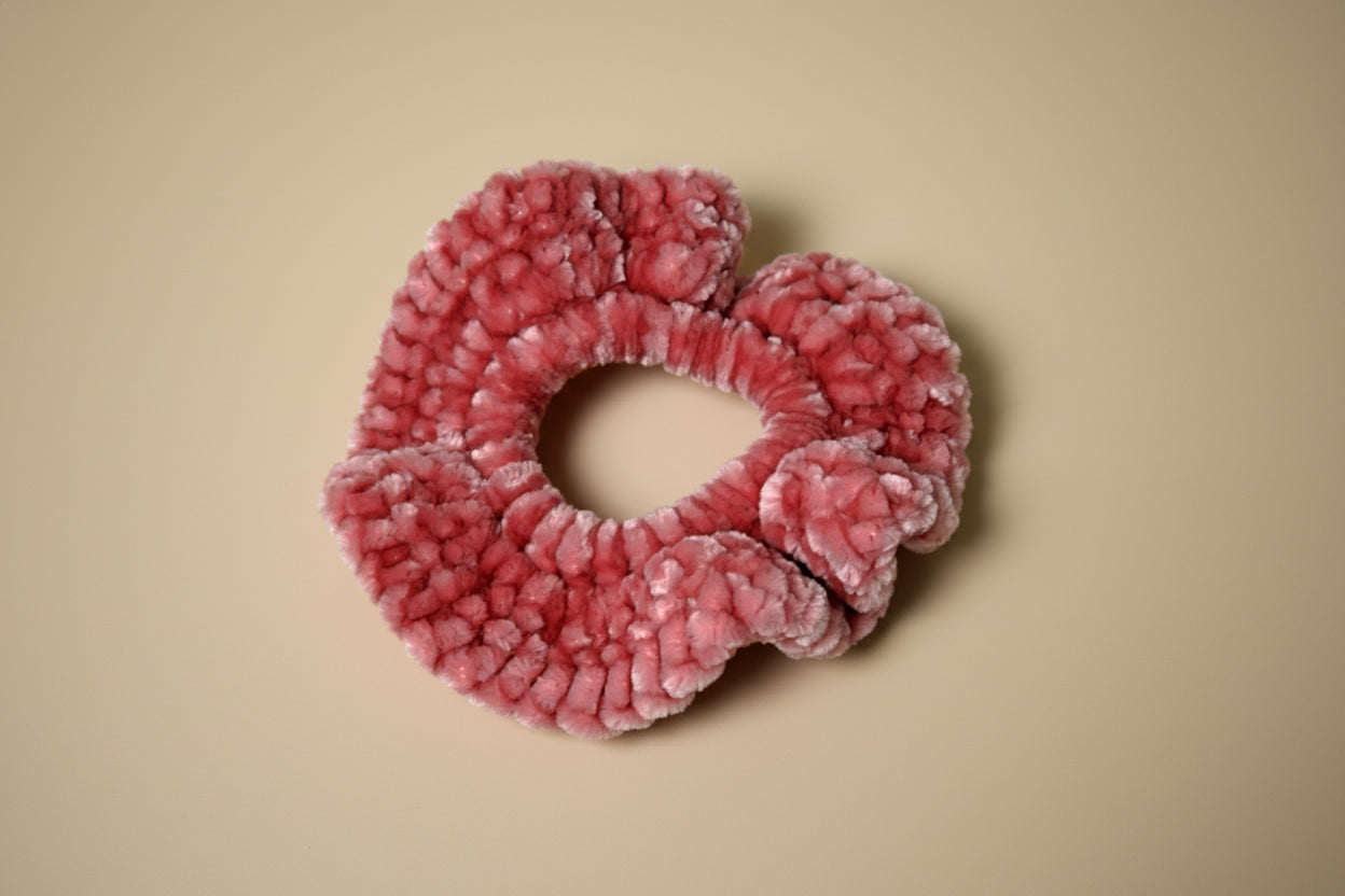 Handmade hair scrunchies from the crocheted wearables collection, crafted in France with love. 